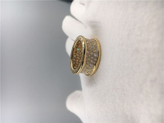 Calidad Alianzas de boda para hombre de la joyería de lujo, anillos de lujo de la joyería del vintage del oro amarillo 18k con los diamantes fábrica