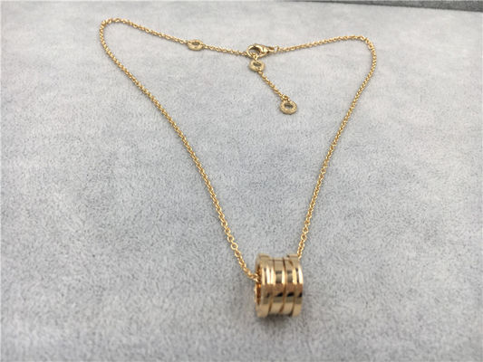 Collar de cadena de oro de 18k para mujer, clásico de moda con colgante, 100% hecho a mano
