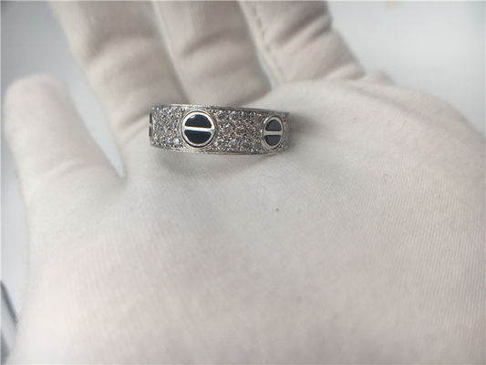 Calidad Amor Ring With Diamonds de la joyería del oro blanco de B4207600 18K/de cerámica fábrica