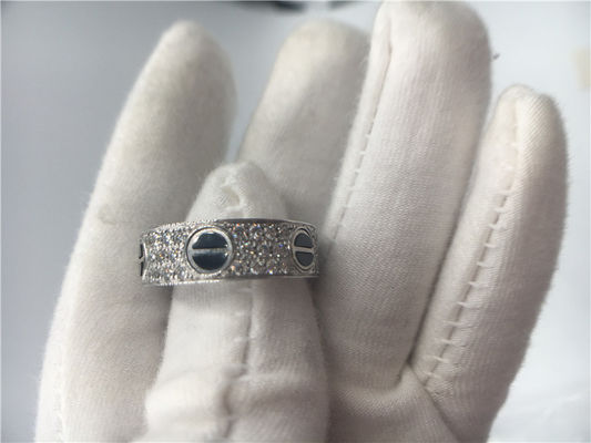 Calidad Amor Ring With Diamonds de la joyería del oro blanco de B4207600 18K/de cerámica fábrica