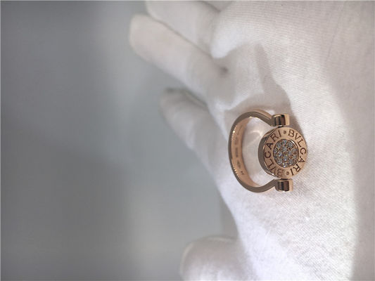 Calidad vintage de lujo Rose Gold Engagement Rings With de la joyería de la joyería 18K nacarada/diamantes de Pavé fábrica