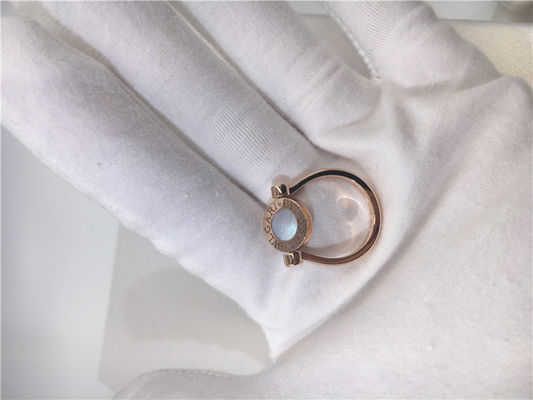 Calidad vintage de lujo Rose Gold Engagement Rings With de la joyería de la joyería 18K nacarada/diamantes de Pavé fábrica