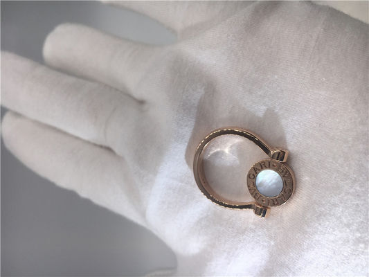 Calidad vintage de lujo Rose Gold Engagement Rings With de la joyería de la joyería 18K nacarada/diamantes de Pavé fábrica
