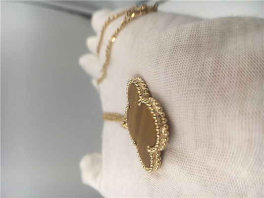 Calidad Collar hecho a mano de encargo del oro de las señoras 18K con Bois D'Amourette/la piedra preciosa de Brown fábrica