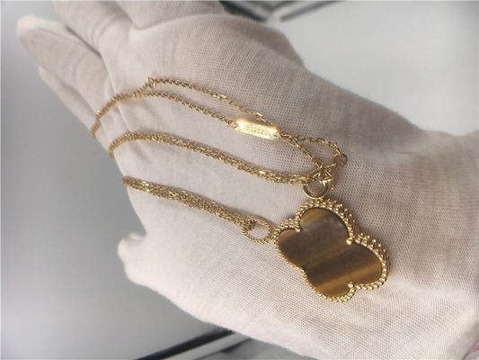 Calidad Collar hecho a mano de encargo del oro de las señoras 18K con Bois D'Amourette/la piedra preciosa de Brown fábrica