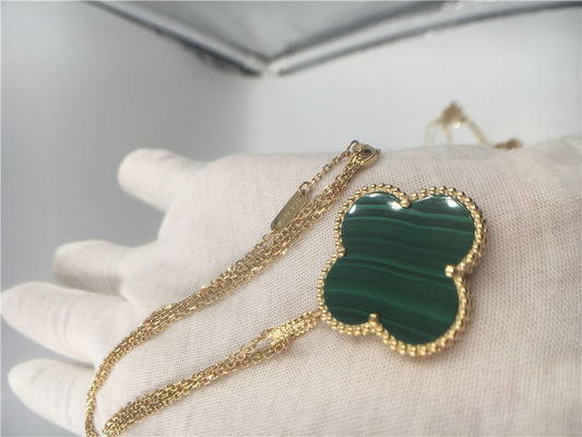 Calidad Ningún elegante hecho a mano mágico de Alhambra del collar del oro del diamante 18K para la muchacha fábrica
