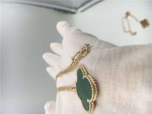 Calidad Ningún elegante hecho a mano mágico de Alhambra del collar del oro del diamante 18K para la muchacha fábrica