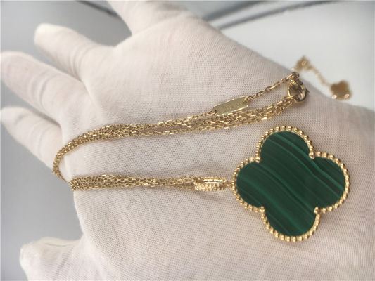 Calidad Ningún elegante hecho a mano mágico de Alhambra del collar del oro del diamante 18K para la muchacha fábrica