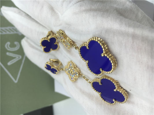 Calidad Pendientes de VCARO9II00 Van Cleef Vintage Alhambra con la malaquita/el diamante fábrica