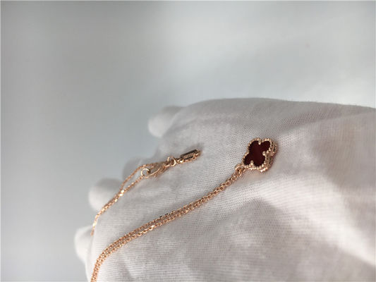 Calidad Collar pendiente para la novia, collar mágico del oro de Rose de 18k Alhambra con cornalina fábrica