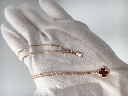 Calidad Collar pendiente para la novia, collar mágico del oro de Rose de 18k Alhambra con cornalina fábrica