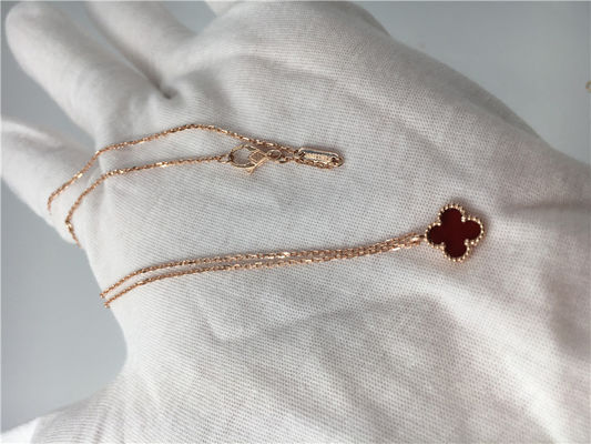 Calidad Collar pendiente para la novia, collar mágico del oro de Rose de 18k Alhambra con cornalina fábrica