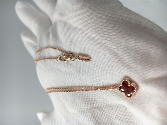 Calidad Collar pendiente para la novia, collar mágico del oro de Rose de 18k Alhambra con cornalina fábrica