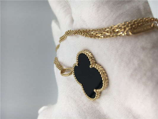 Calidad Collar largo de Alhambra del vintage del estilo 18K de la joyería de lujo del oro para la novia fábrica