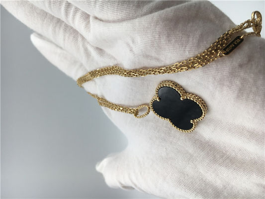 Calidad Collar largo de Alhambra del vintage del estilo 18K de la joyería de lujo del oro para la novia fábrica