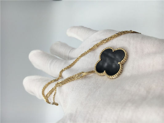Calidad Collar largo de Alhambra del vintage del estilo 18K de la joyería de lujo del oro para la novia fábrica