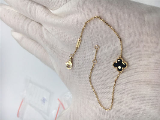 Calidad Oro amarillo dulce de la pulsera 18k de Van Cleef Arpels Alhambra con cornalina fábrica
