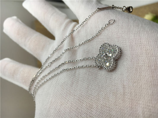 Calidad Joyería redonda del oro del diamante 18K con el colgante VCARA46100 de Alhambra del vintage fábrica