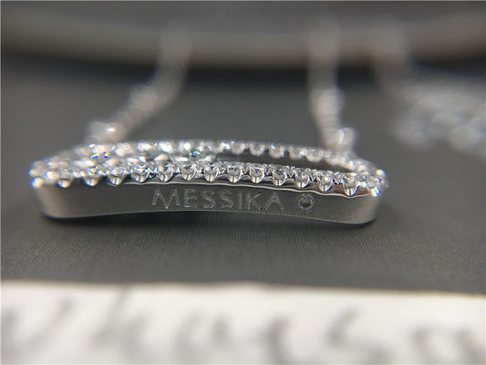 Calidad Cadena modificada para requisitos particulares con los diamantes, collar del collar del oro blanco del colgante del oro blanco fábrica