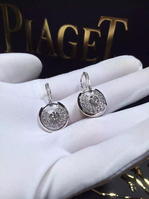 Calidad Oro blanco de N8515029 Diamond Earrings 18K para las señoras jovenes fábrica