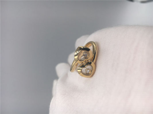 Calidad Las curvas felices suenan diamantes naturales del oro de la joyería 18K de Chopard con forma del corazón fábrica