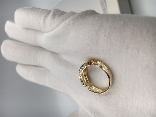 Calidad Oro amarillo medio Empety 3 Diamond Ring de mudanza de la joyería del 18K París de las mujeres fábrica