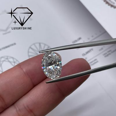 Calidad LuxuryShine 0.1-10CT VVS2 Diamante Creado en Laboratorio D-F Color Blanco Ovalado Corte Excelente Con Certificado IGI 3EX Piedras de Corte por LuxuryShine fábrica