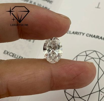 Calidad LuxuryShine 0.1-10CT VS2 Diamante cultivado en laboratorio D-F Color Blanco Oval Excelente Corte Con Certificado IGI 3EX fábrica