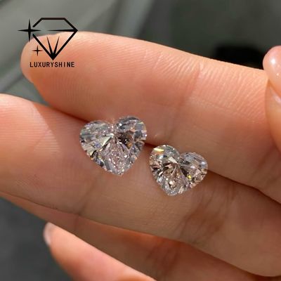 Calidad LuxuryShine VS1 Corazón Blanco Excelente corte de laboratorio Diamante cultivado 1CT 2CT 3CT 4CT 5CT Soporte de personalización especial fábrica