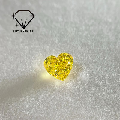 Calidad LuxuryShine VS1 Diamante cultivado en laboratorio de forma de corazón amarillo de lujo 1CT 2CT 3CT 4CT 5CT Diamantes reales con certificado IGI fábrica