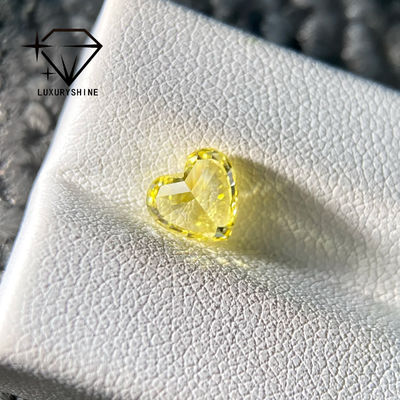Calidad LuxuryShine VS1 Diamante cultivado en laboratorio de forma de corazón amarillo de lujo 1CT 2CT 3CT 4CT 5CT Diamantes reales con certificado IGI fábrica
