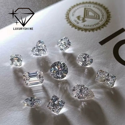 Calidad LuxuryShine VVS-VS Asscher Shape Lab Diamante cultivado 0.1-10CT D-F Color diamante blanco con certificado IGI 3EX Piedras cortadas fábrica