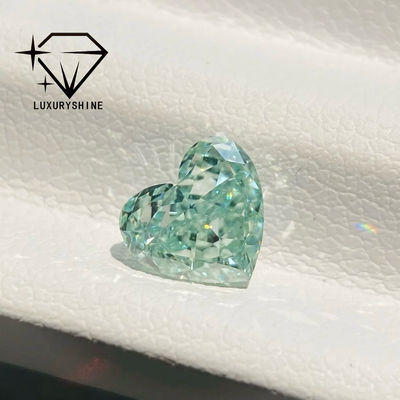 Calidad LuxuryShine Corazón Rosa / Amarillo / Verde Corte Corazón Diamante Creado en Laboratorio VVS-VS Diamantes Reales y Joyería de Boda y Joyería Personalizada fábrica