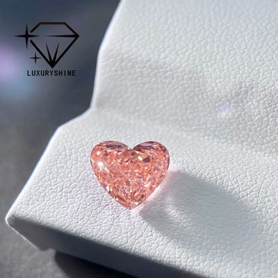 Calidad LuxuryShine Corazón Rosa / Amarillo / Verde Corte Corazón Diamante Creado en Laboratorio VVS-VS Diamantes Reales y Joyería de Boda y Joyería Personalizada fábrica
