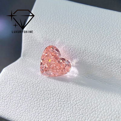 Calidad LuxuryShine Corazón Rosa / Amarillo / Verde Corte Corazón Diamante Creado en Laboratorio VVS-VS Diamantes Reales y Joyería de Boda y Joyería Personalizada fábrica