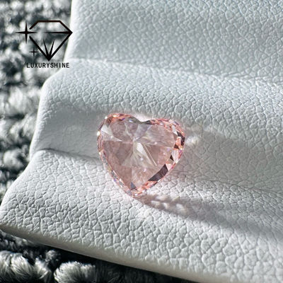 Calidad LuxuryShine Corazón Rosa / Amarillo / Verde Corte Corazón Diamante Creado en Laboratorio VVS-VS Diamantes Reales y Joyería de Boda y Joyería Personalizada fábrica