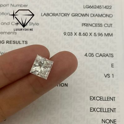 Calidad Diamantes de boda al por mayor con corte princesa de laboratorio LuxuryShine, diamantes cultivados, color D-F, VVS-VS, con certificado IGI, corte excelente fábrica