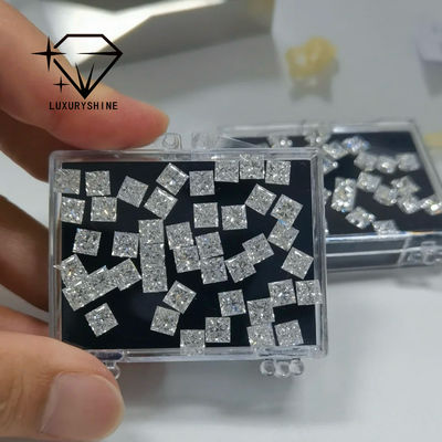Calidad Diamantes de boda al por mayor con corte princesa de laboratorio LuxuryShine, diamantes cultivados, color D-F, VVS-VS, con certificado IGI, corte excelente fábrica