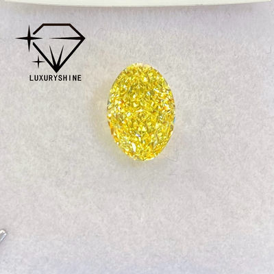 Calidad Diamante cultivado en laboratorio LuxuryShine VVS-VS Fancy Yellow/Light Yellow/Fancy Intense/Vivid Yellow de corte ovalado de 1CT, 2CT, 3CT, 4CT y 5CT, excelente corte, con certificado y joyería personalizada fábrica