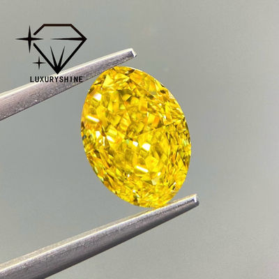 Calidad Diamante cultivado en laboratorio LuxuryShine VVS-VS Fancy Yellow/Light Yellow/Fancy Intense/Vivid Yellow de corte ovalado de 1CT, 2CT, 3CT, 4CT y 5CT, excelente corte, con certificado y joyería personalizada fábrica