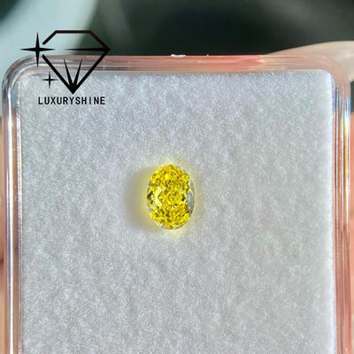 Calidad Diamante cultivado en laboratorio LuxuryShine VVS-VS Fancy Yellow/Light Yellow/Fancy Intense/Vivid Yellow de corte ovalado de 1CT, 2CT, 3CT, 4CT y 5CT, excelente corte, con certificado y joyería personalizada fábrica