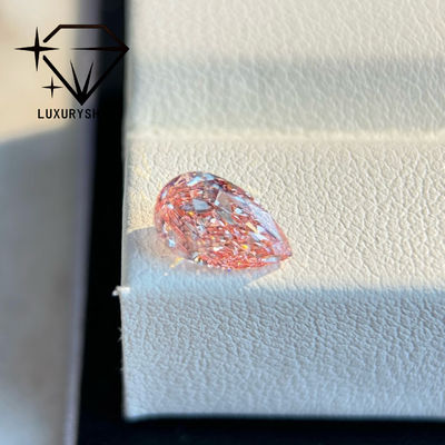 Calidad LuxuryShine 1-15CT Diamantes sueltos de laboratorio con corte de pera rosa Fancy VVS-VS y joyería de boda y joyería personalizada ﻿ fábrica