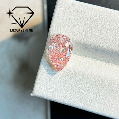 Calidad LuxuryShine 1-15CT Diamantes sueltos de laboratorio con corte de pera rosa Fancy VVS-VS y joyería de boda y joyería personalizada ﻿ fábrica