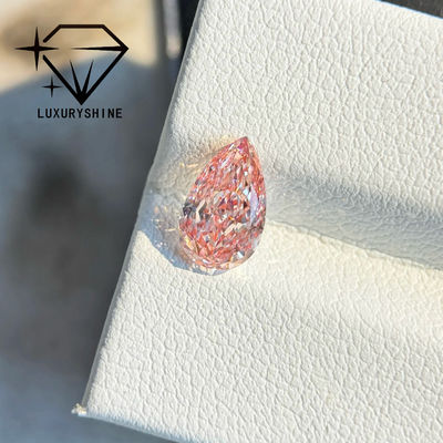 Calidad LuxuryShine 1-15CT Diamantes sueltos de laboratorio con corte de pera rosa Fancy VVS-VS y joyería de boda y joyería personalizada ﻿ fábrica