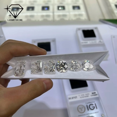 Diamantes sueltos de laboratorio LuxuryShine VS1-VS2, corazón/princesa/ovalado/redondo/cojín/pera/Asscher, joyería personalizada