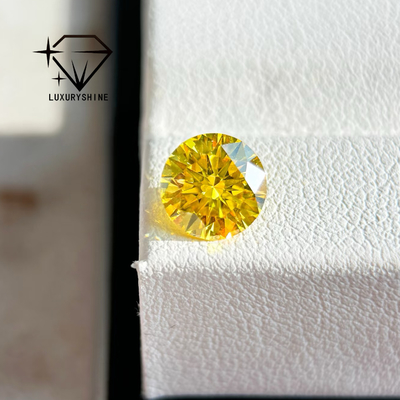 LuxuryShine VVS2/VS1 Diamante cultivado en el laboratorio Diamante elegante amarillo vivo Diamante suelto con certificado IGI Joyería personalizada