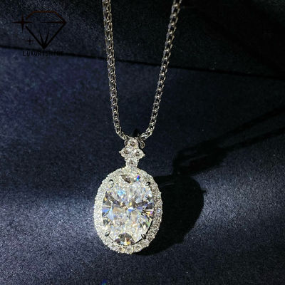 Calidad 18K Oro Oval de laboratorio Colgante de Diamante Crecido VVS1-VS1 0.3-3.0ct fábrica