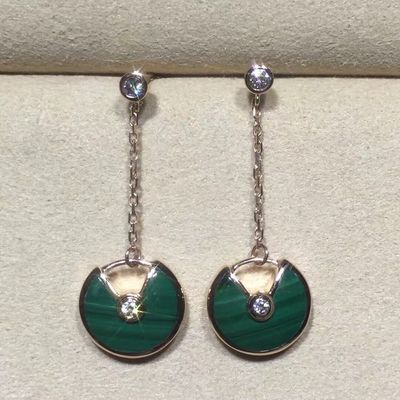 Calidad Joyería personalizada pendientes 18k del oro de Amulette De oro amarillo/del rosa/blanco fábrica