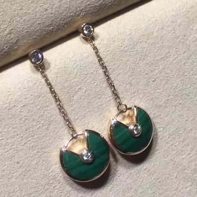 Calidad Joyería personalizada pendientes 18k del oro de Amulette De oro amarillo/del rosa/blanco fábrica