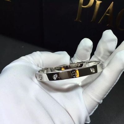 Calidad Oro del oro amarillo Diamonds18k de los diamantes de la pulsera 4 del amor de la joyería de la marca fábrica